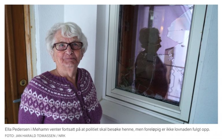 Fremmed mann knuste rute – Ella (89) ringte politiet som nektet å komme