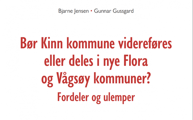 Vågsøy og Flora bør gjenoppstå  -Ny rapport med klart råd